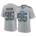 My Store C.Panthers #95 Derrick Brown Player Gray Atmosphere Fashion Game Stitched Jerseys