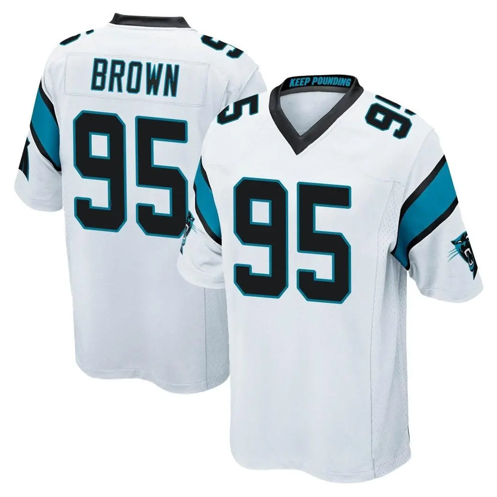My Store C.Panthers #95 Derrick Brown Player White Game Stitched Jerseys