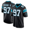 My Store C.Panthers #97 Bobby Brown III Player Black Home Game Stitched Jerseys