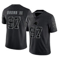 My Store C.Panthers #97 Bobby Brown III Player Black Limited Reflective Game Stitched Jerseys