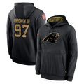 My Store C.Panthers #97 Bobby Brown III Player Black Salute to Service Pullover Hoodies Limited Game Stitched Jerseys