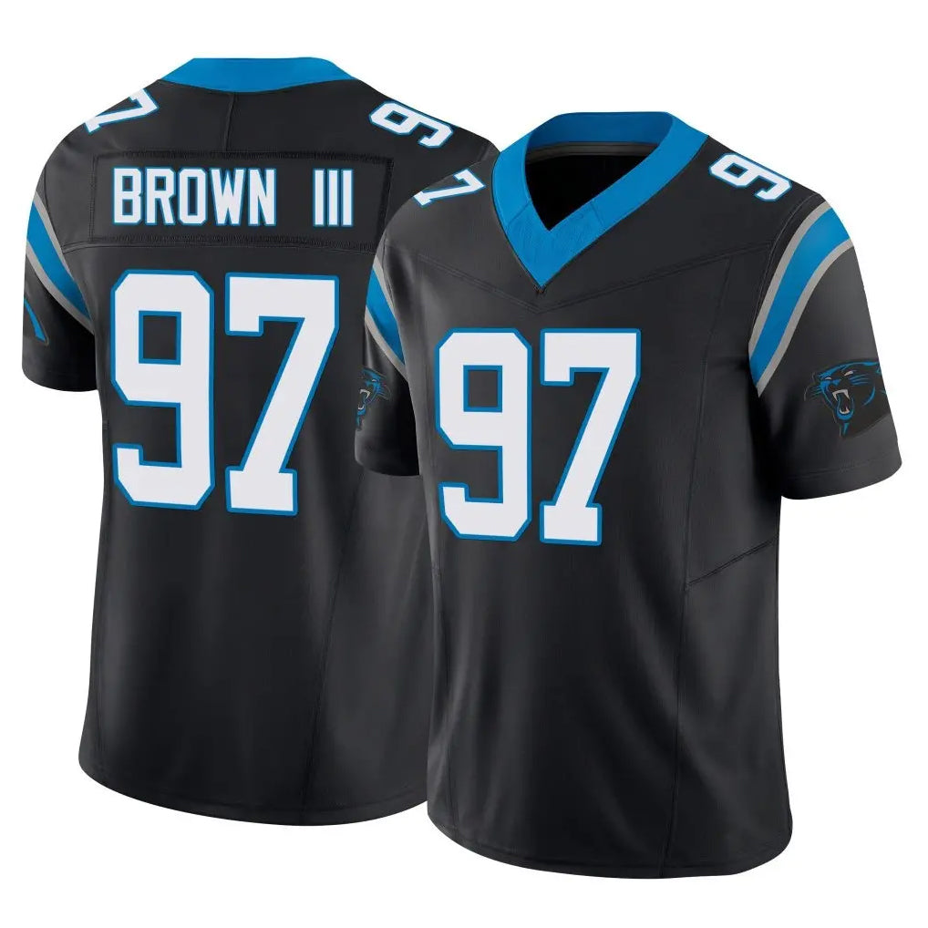 My Store C.Panthers #97 Bobby Brown III Player Black Vapor F.U.S.E. Limited Home Game Stitched Jerseys