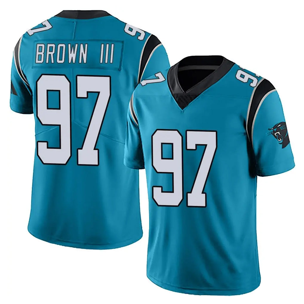My Store C.Panthers #97 Bobby Brown III Player Blue Vapor Untouchable Limited Game Stitched Jerseys