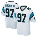My Store C.Panthers #97 Bobby Brown III Player White Game Stitched Jerseys