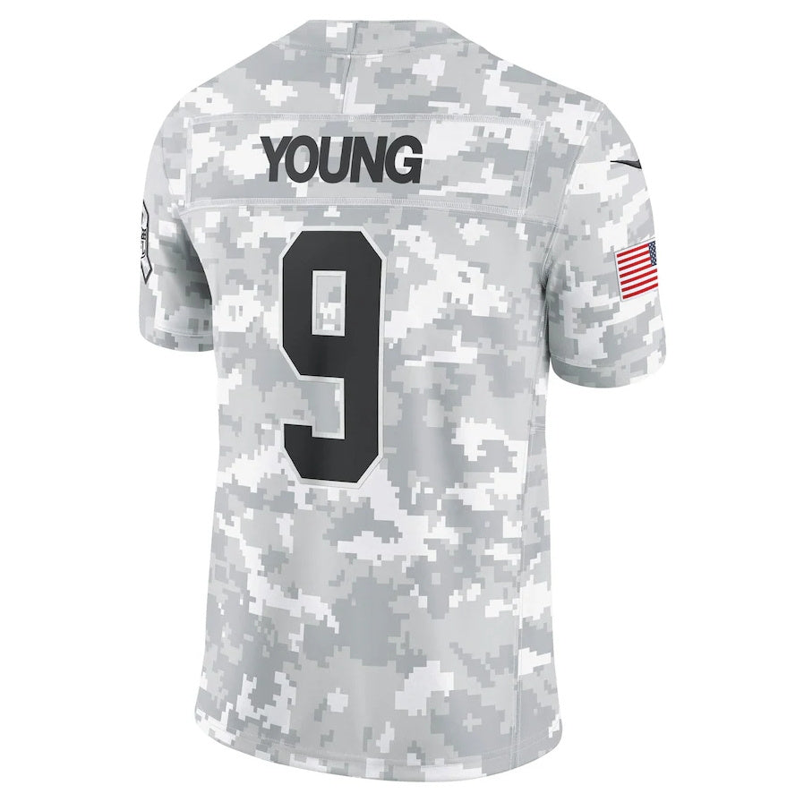 My Store C.Panthers #9 Bryce Young Arctic Camo 2024 Salute to Service Limited Stitched Jerseys