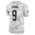 My Store C.Panthers #9 Bryce Young Arctic Camo 2024 Salute to Service Limited Stitched Jerseys