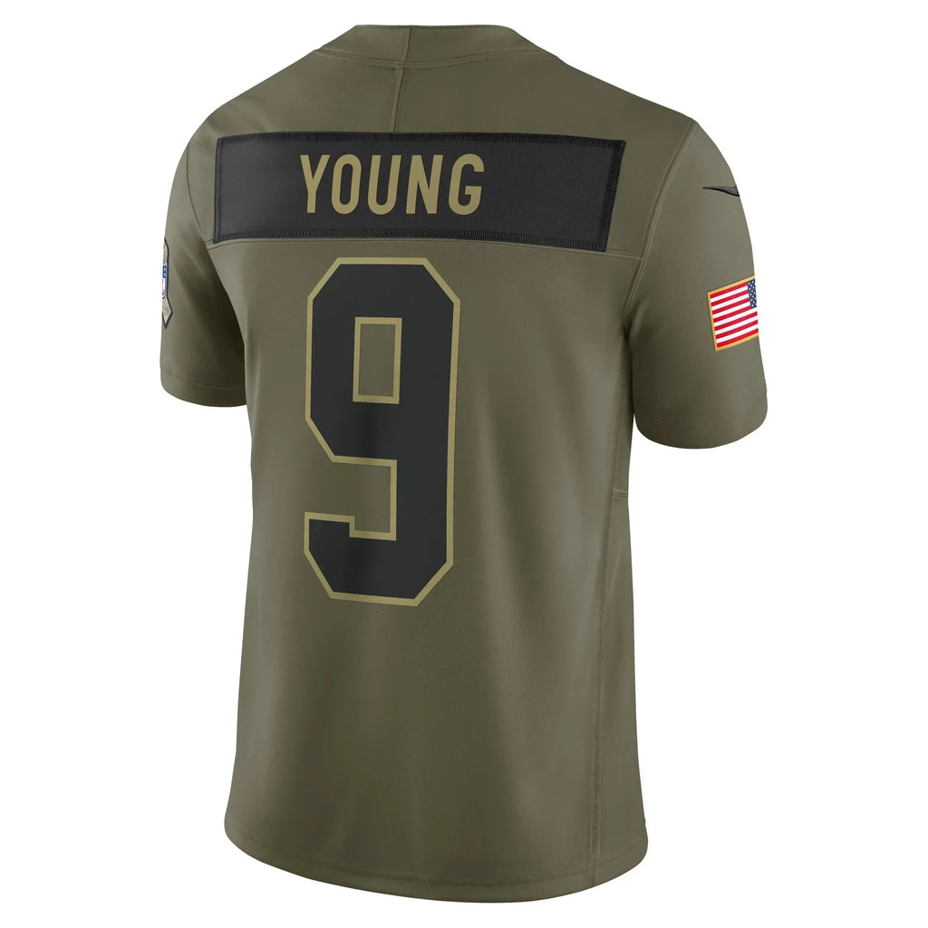My Store C.Panthers #9 Bryce Young Olive 2025 Salute to Service Limited Stitched Jerseys
