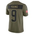 My Store C.Panthers #9 Bryce Young Olive 2025 Salute to Service Limited Stitched Jerseys