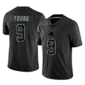 My Store C.Panthers #9 Bryce Young Player Black Limited Reflective Game Stitched Jerseys