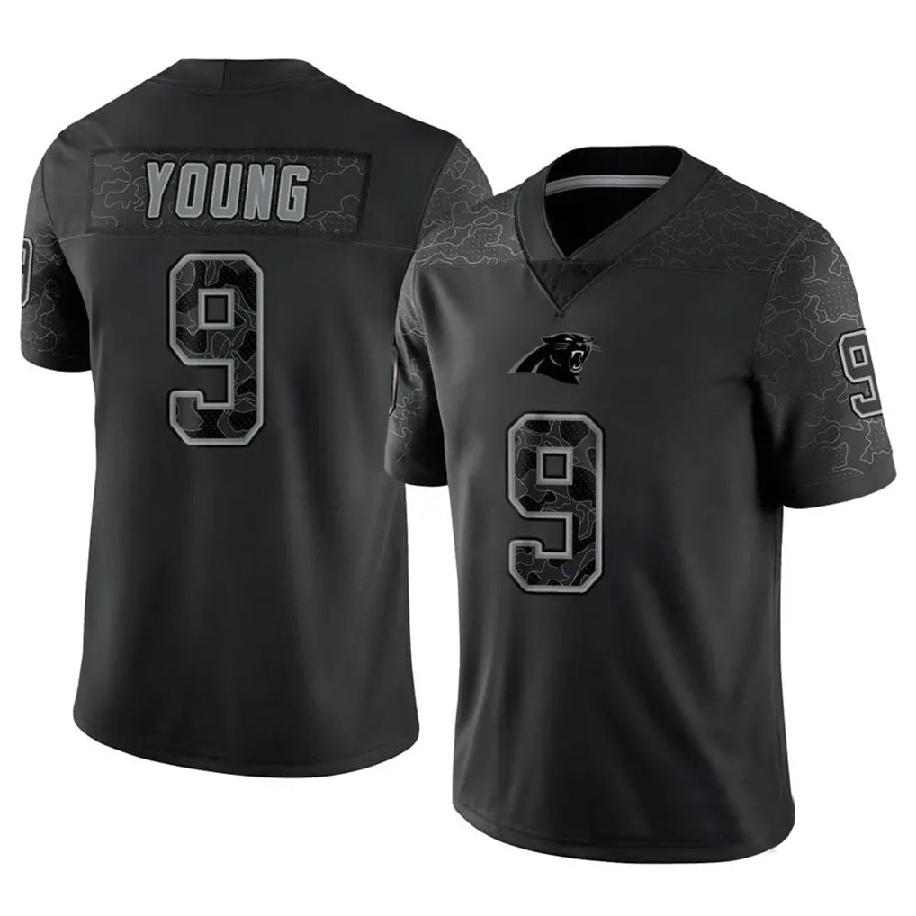 My Store C.Panthers #9 Bryce Young Player Black REFLECTIVE Limited Game Stitched Jerseys