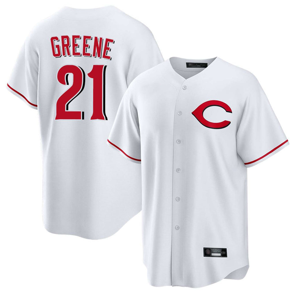 My Store C.Reds #21 Hunter Greene Player White Home Game Stitched Jerseys
