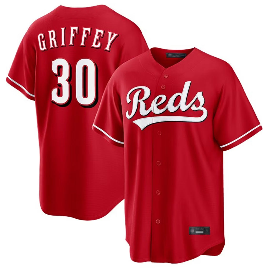 My Store C.Reds #30 Ken Griffey Player Red Home Game Stitched Jerseys