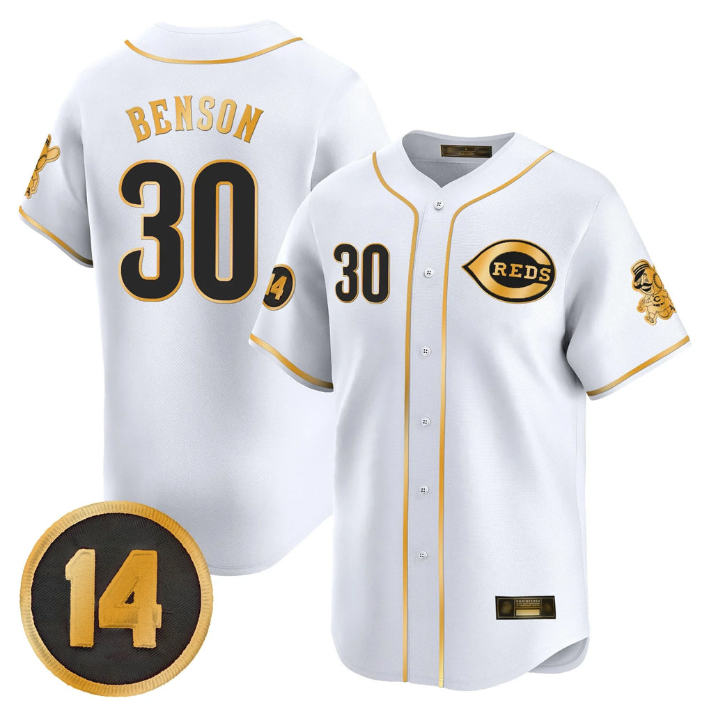 My Store C.Reds #30 Ken Griffey Player White-Gold Vapor Premier Limited Home Stitched Jerseys
