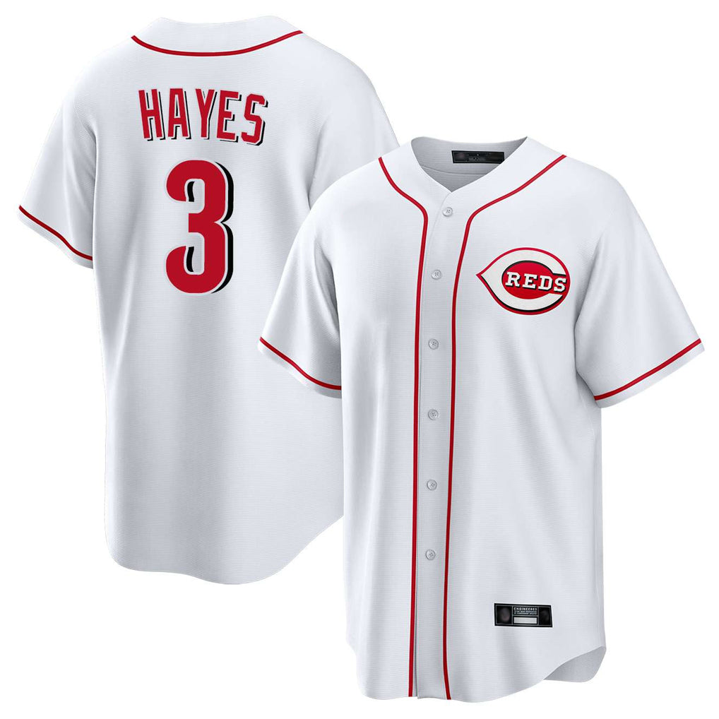 My Store C.Reds #3 Ke'Bryan Hayes Player White Game Home Stitched Jerseys
