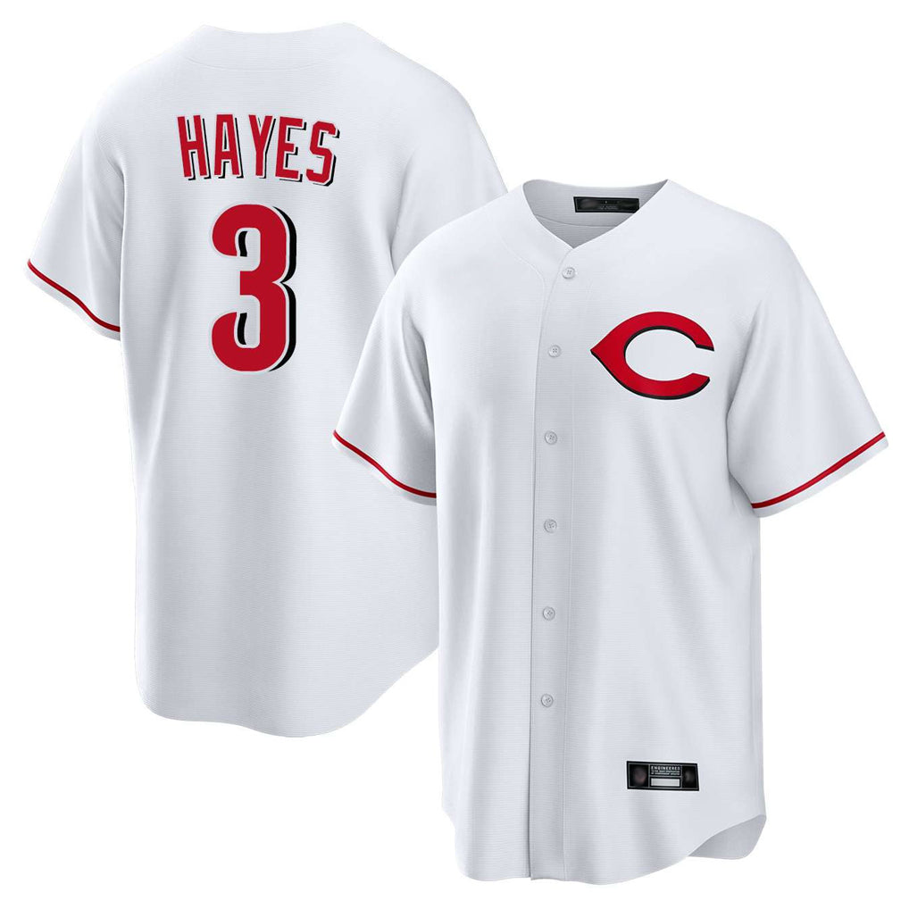 My Store C.Reds #3 Ke'Bryan Hayes Player White Home Game Stitched Jerseys