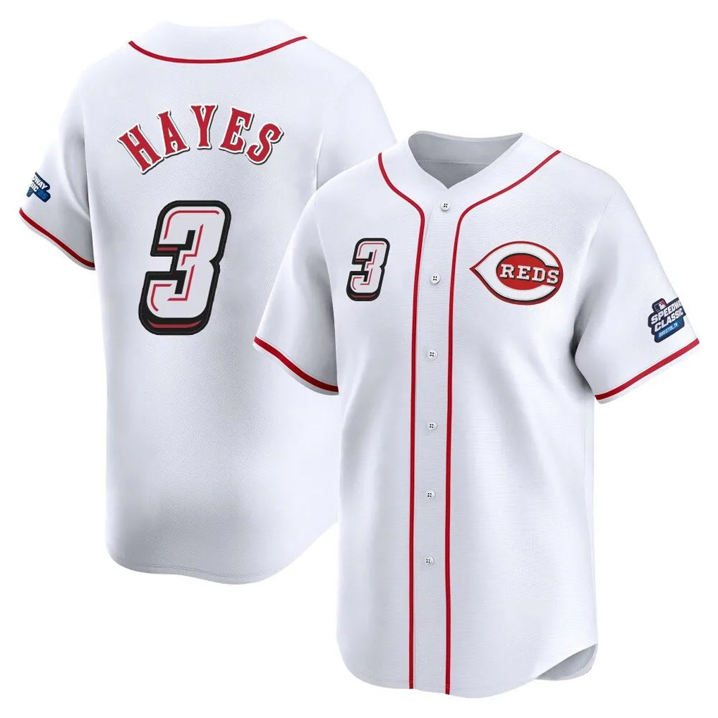 My Store C.Reds #3 Ke'Bryan Hayes Player White Speedway Classic Home Limited Stitched Jerseys