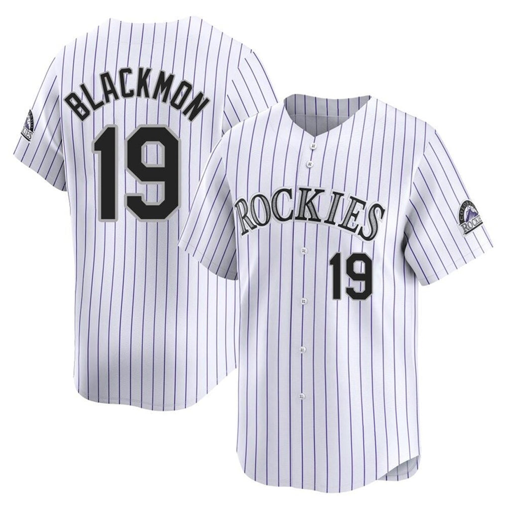 My Store  C.Rockies #19 Charlie Blackmon Player White Limited Elite Home Stitched Jerseys