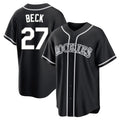 My Store  C.Rockies #27 Jordan Beck Player Black Fashion Out Home Game Stitched Jerseys
