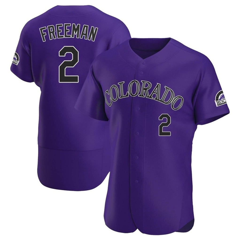 My Store  C.Rockies #2 Tyler Freeman Player Purple Limited Elite Home Stitched Jerseys