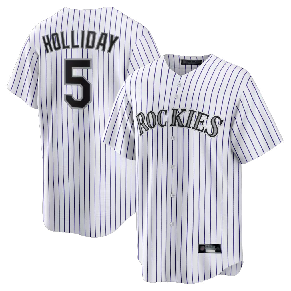 My Store C.Rockies #5 Matt Holliday Player White Game Home Stitched Jerseys