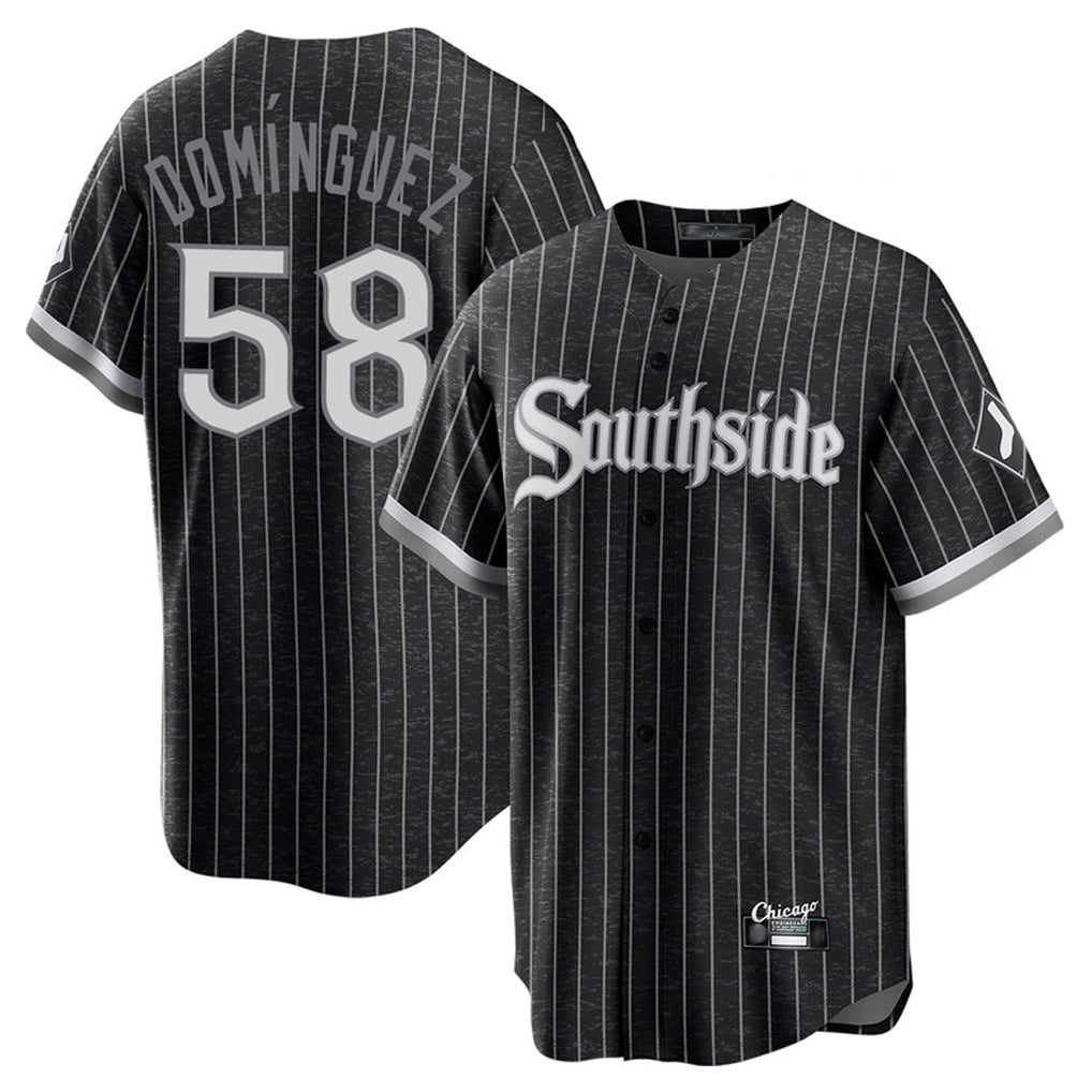 My Store C.White Sox #58 Seranthony Dom¨ªnguez Player Black City Connect Home Game Stitched Jerseys