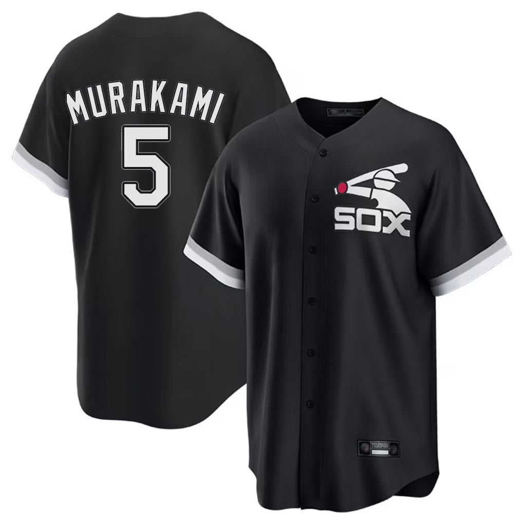 My Store C.White Sox #5 Munetaka Murakami Player Black Spring Training Game Stitched Jerseys