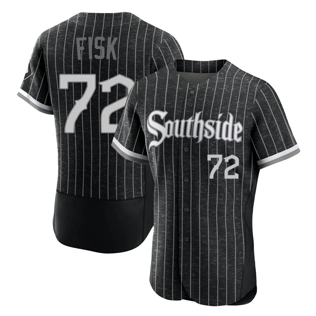 My Store C.White Sox #72 Carlton Fisk Player Black City Connect Limited Elite Home Stitched Jerseys