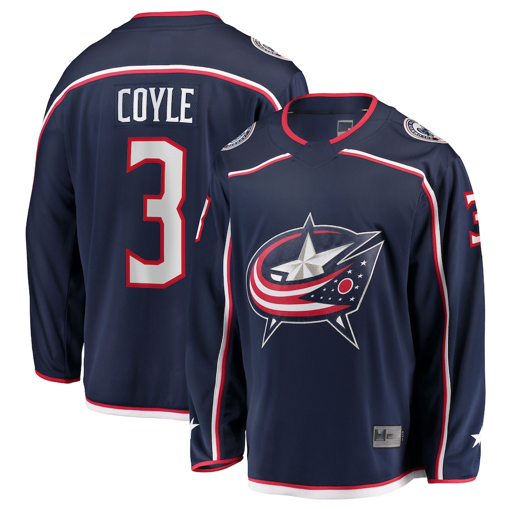 My Store CB.Jackets #3 Charlie Coyle Navy Home Breakaway Jersey