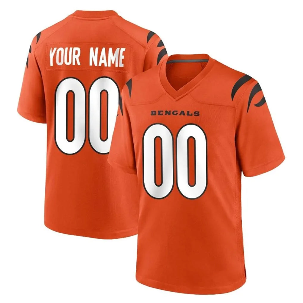 My Store Custom C.Bengals Orange Home Game Any Name & Numbers Stitched Jerseys