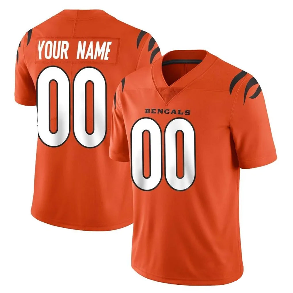 My Store Custom C.Bengals Orange Vapor Untouchable Limited Home Game Any Name & Numbers Stitched Jerseys