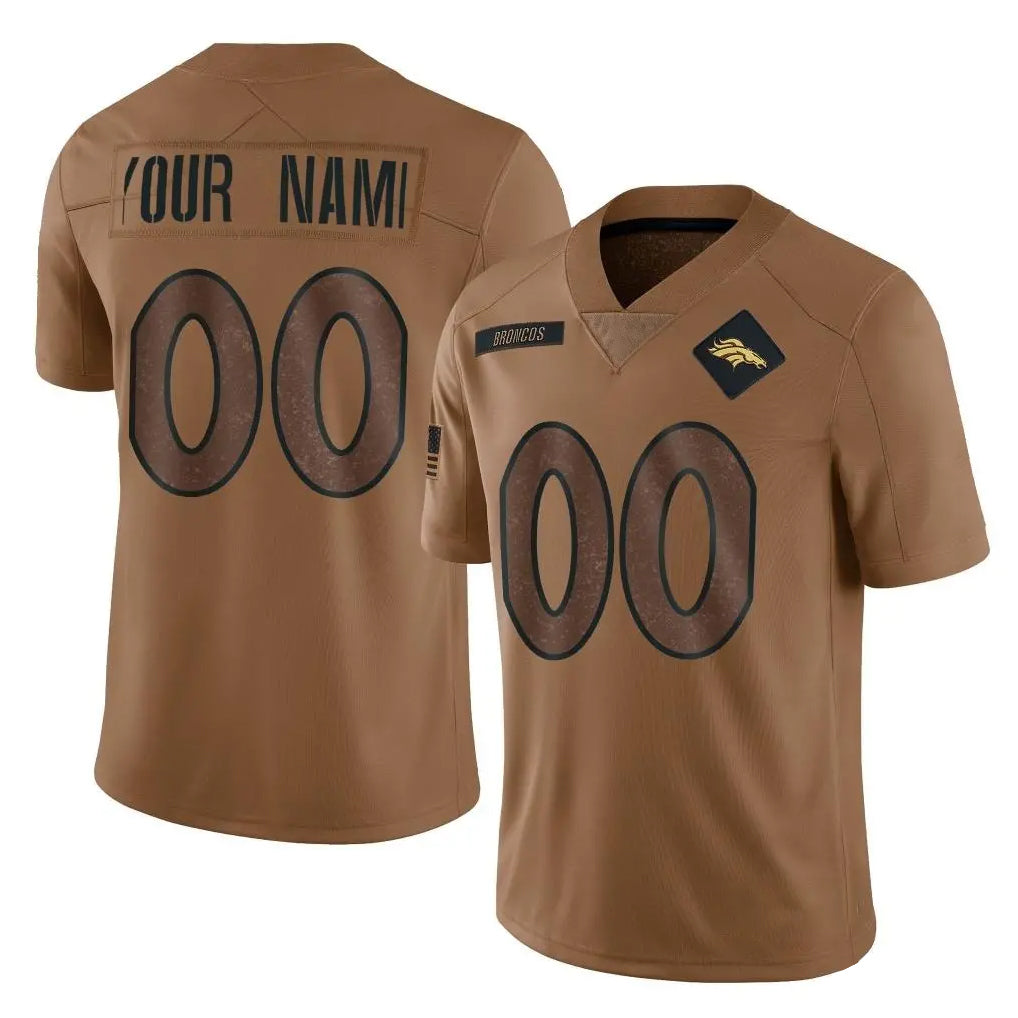My Store Custom D.Broncos Brown Salute To Service Limited Any Name & Numbers Stitched Jerseys