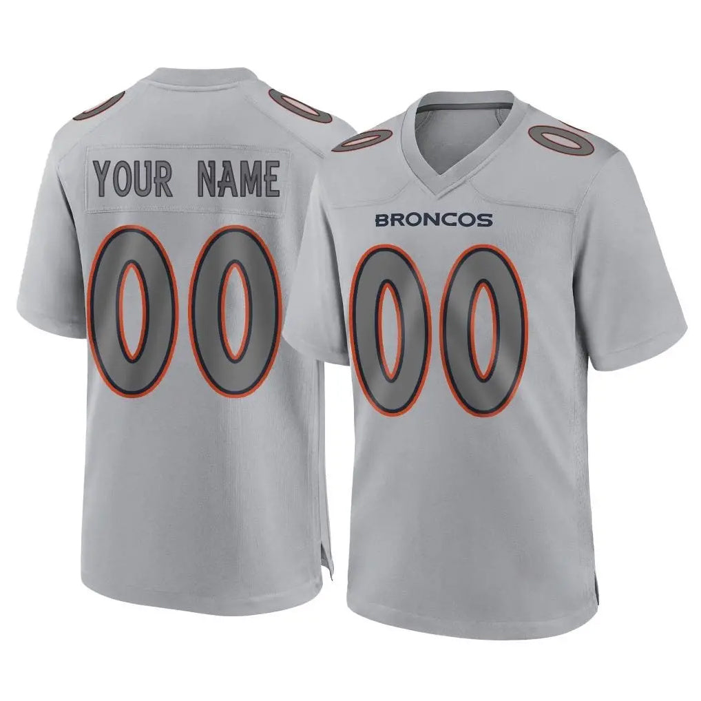My Store Custom D.Broncos Gray Atmosphere Fashion Limited Game Any Name & Numbers Stitched Jerseys