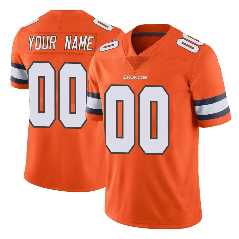 My Store Custom D.Broncos Orange Vapor Untouchable Limited Home Game Any Name & Numbers Stitched Jerseys