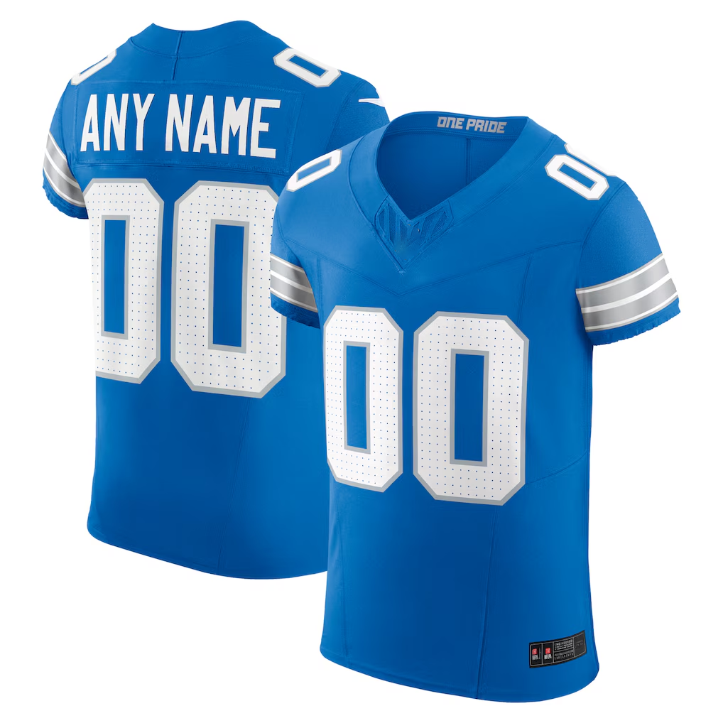My Store Custom D.Lions Blue Team Vapor F.U.S.E. Elite Stitched Jerseys