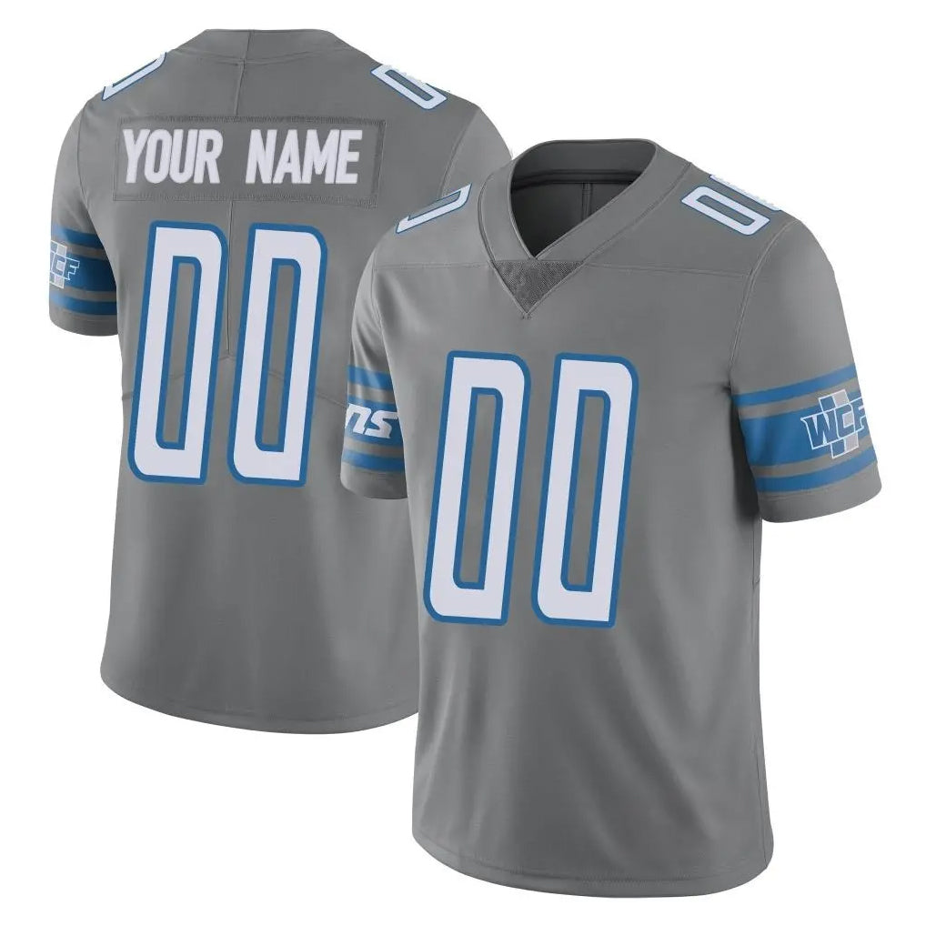 My Store Custom D.Lions Gray Vapor Untouchable Limited Home Game Any Name & Numbers Stitched Jerseys