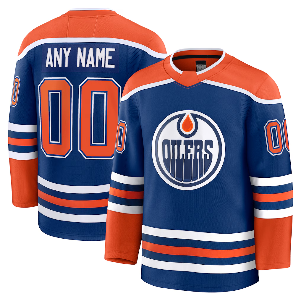 My Store Custom E.Oilers Royal Home Premium Jerseys