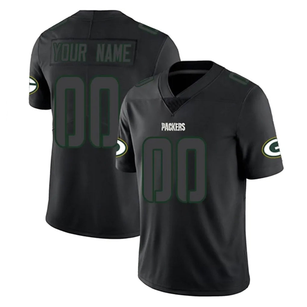 My Store Custom GB.Packers Black Impact Limited Home Game Any Name & Numbers Stitched Jerseys