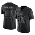 My Store Custom GB.Packers Black Reflective Limited Home Game Any Name & Numbers Stitched Jerseys