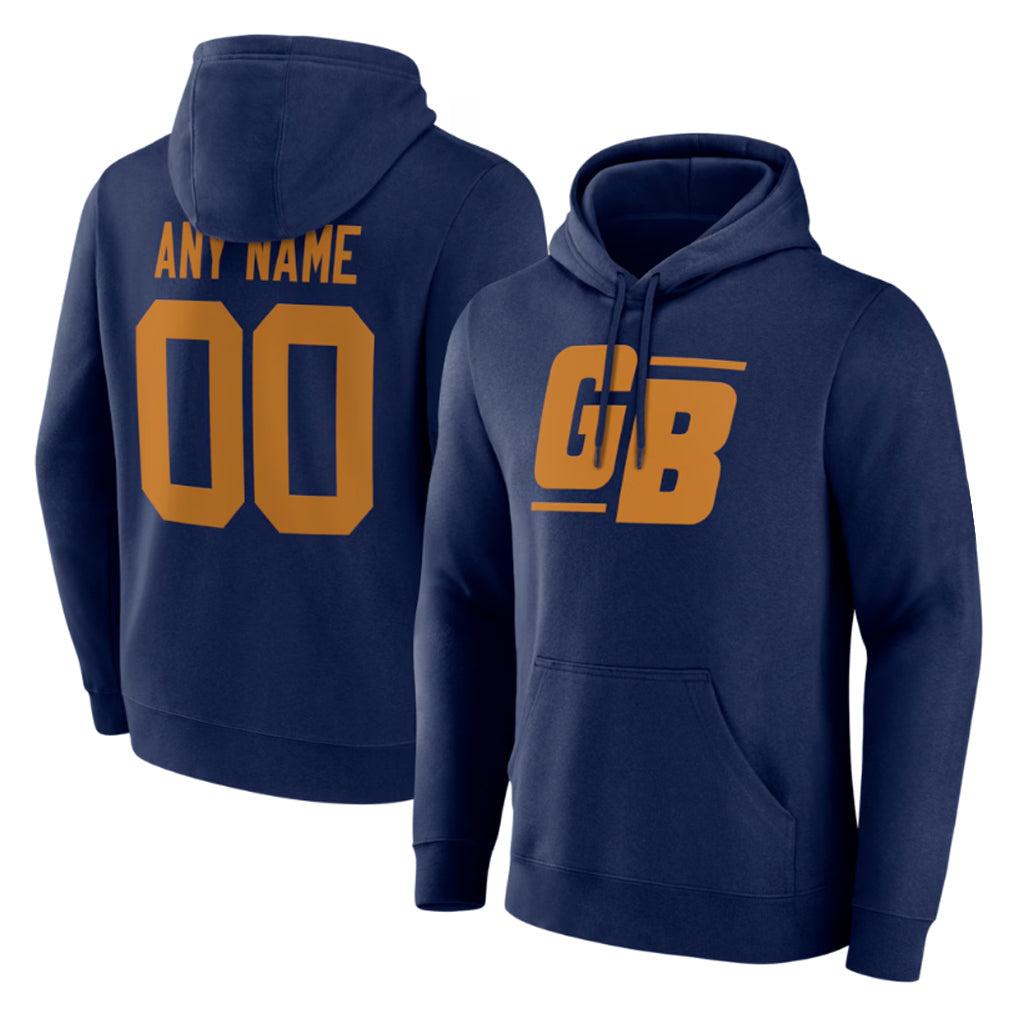 My Store Custom GB.Packers Navy The 1923 Classic Pullover Hoodies Limited Game Any Name & Numbers Stitched Jerseys