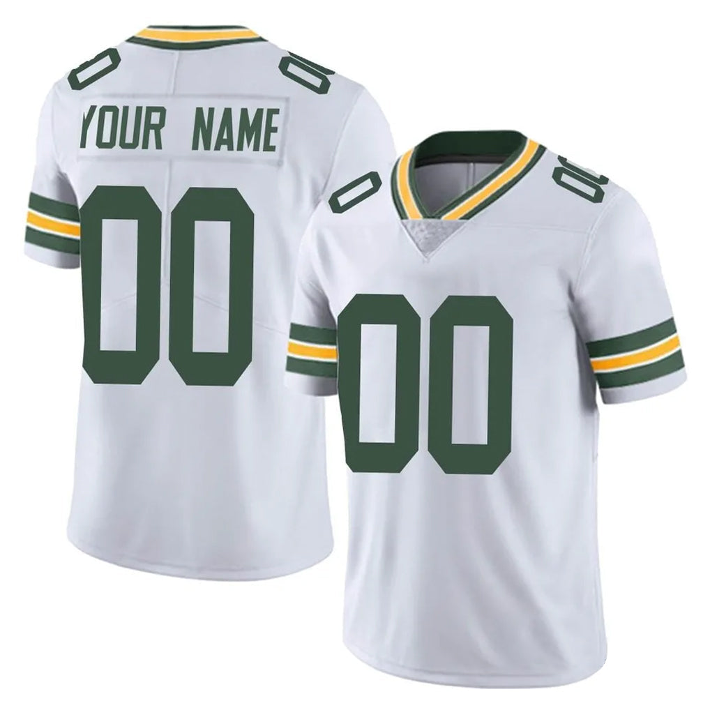 My Store Custom GB.Packers White Vapor Untouchable Limited Home Game Any Name & Numbers Stitched Jerseys