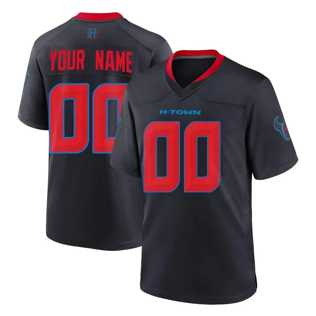 My Store Custom H.Texans Navy 2nd Alternate Home Game Any Name & Numbers Stitched Jerseys