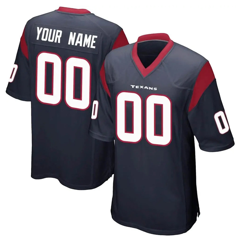 My Store Custom H.Texans Navy Home Game Any Name & Numbers Stitched Jerseys