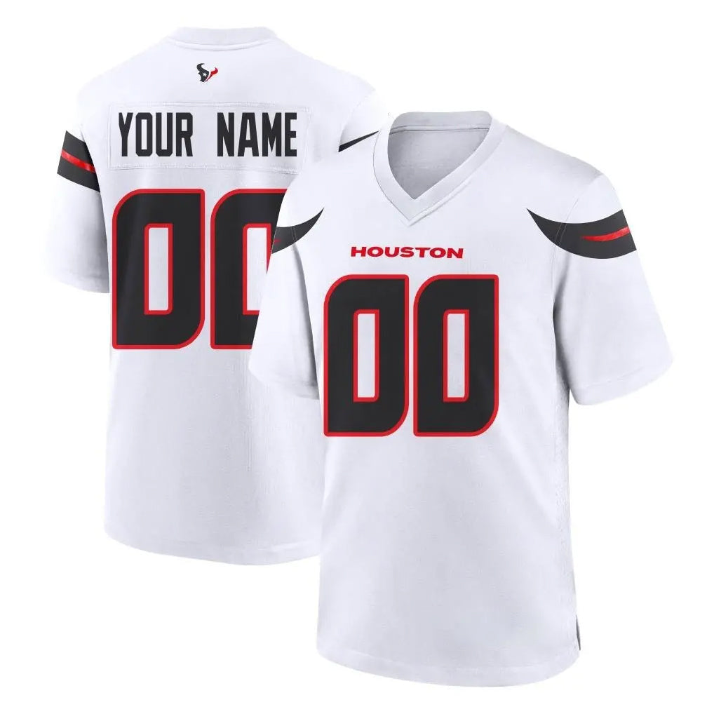 My Store Custom H.Texans White Home Game Any Name & Numbers Stitched Jerseys
