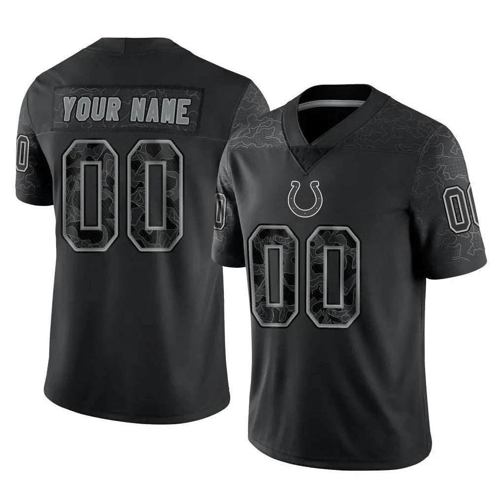 My Store Custom IN.Colts Black Reflective Limited Game Any Name & Numbers Stitched Jerseys
