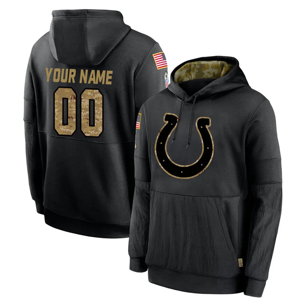 My Store Custom IN.Colts Black Salute to Service Hoodies Limited Game Any Name & Numbers Stitched Jerseys