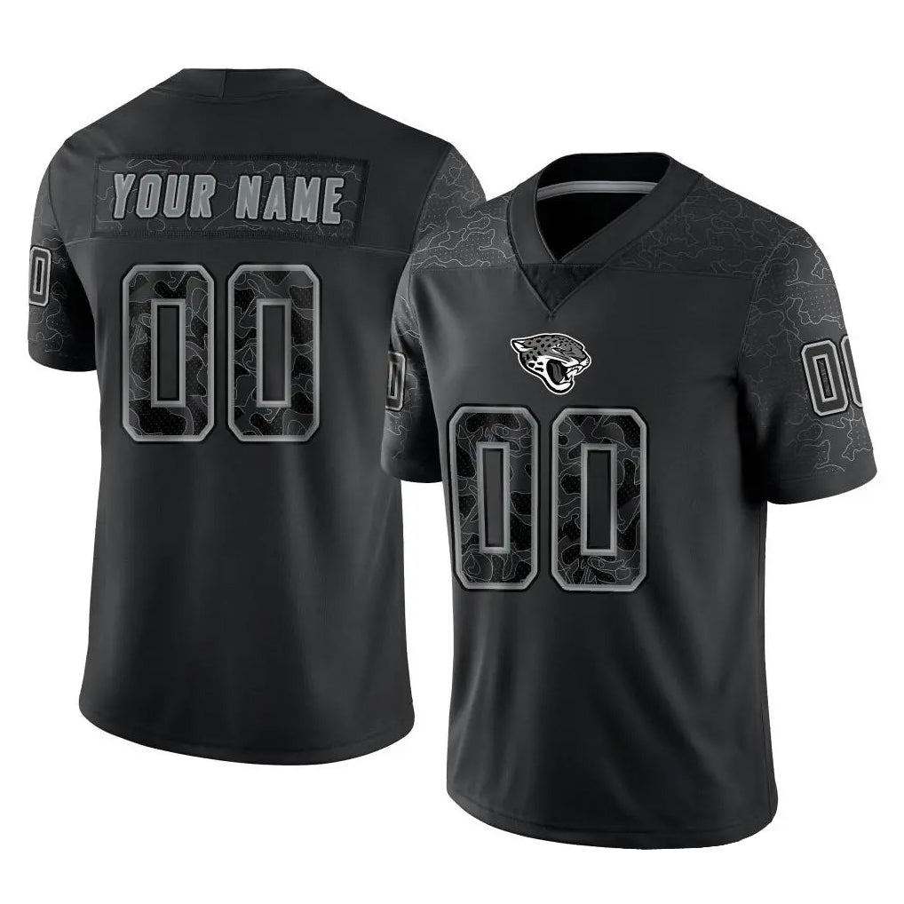 My Store Custom J.Jaguars Black Reflective Limited Game Any Name & Numbers Stitched Jerseys