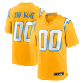 My Store Custom LA.Chargers Gold Alternate Charger Power Game Stitched Jerseys