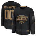 My Store Custom LA.Kings Black 2024 Military Appreciation Practice Jerseys