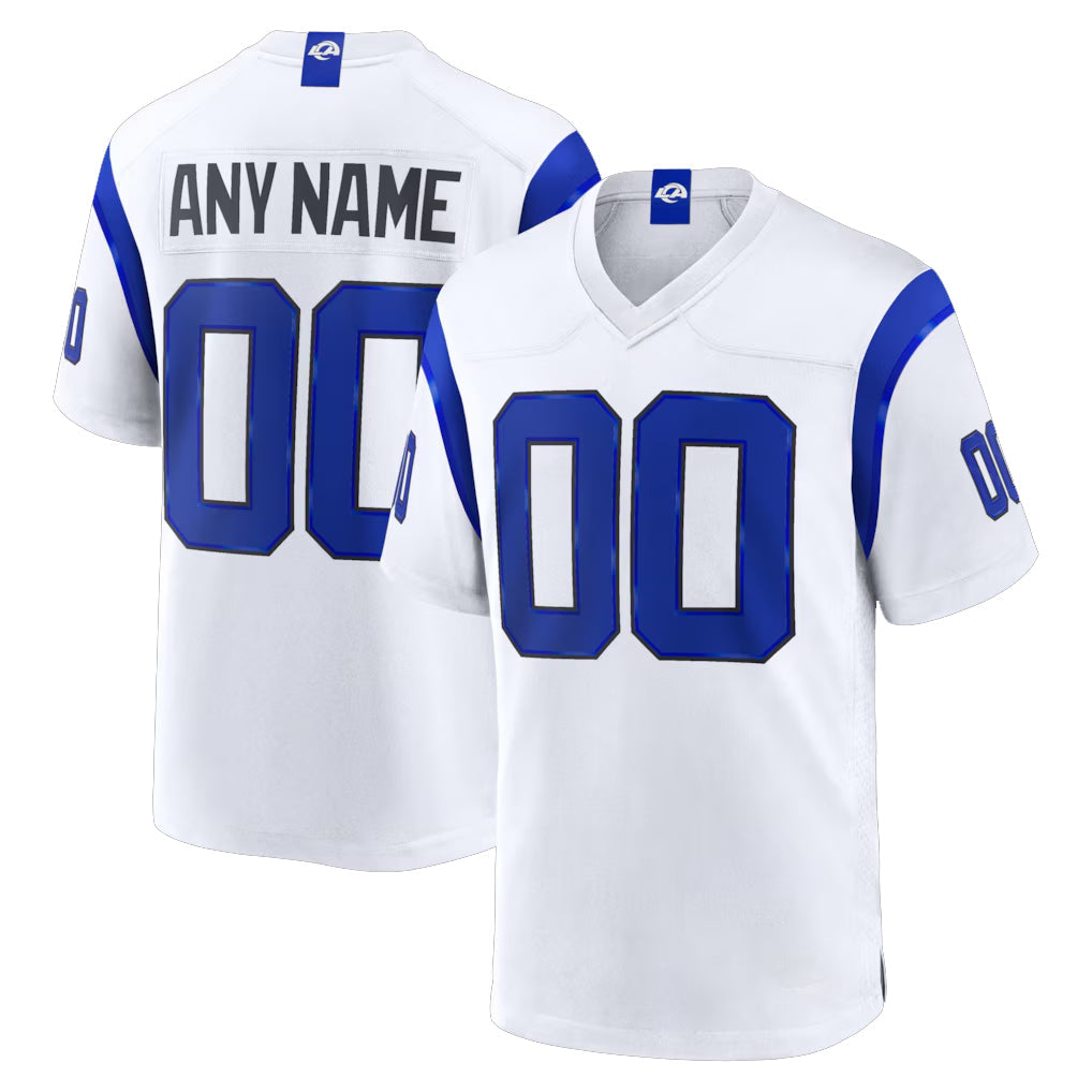 My Store Custom LA.Rams Fearsome White Home Game Any Name & Numbers Stitched Jerseys
