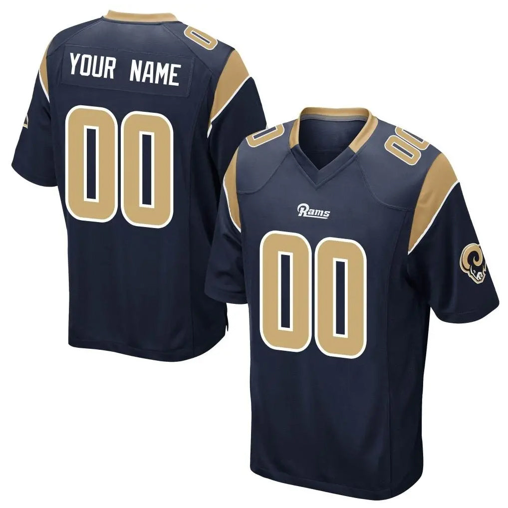 My Store Custom LA.Rams Navy Home Game Any Name & Numbers Stitched Jerseys